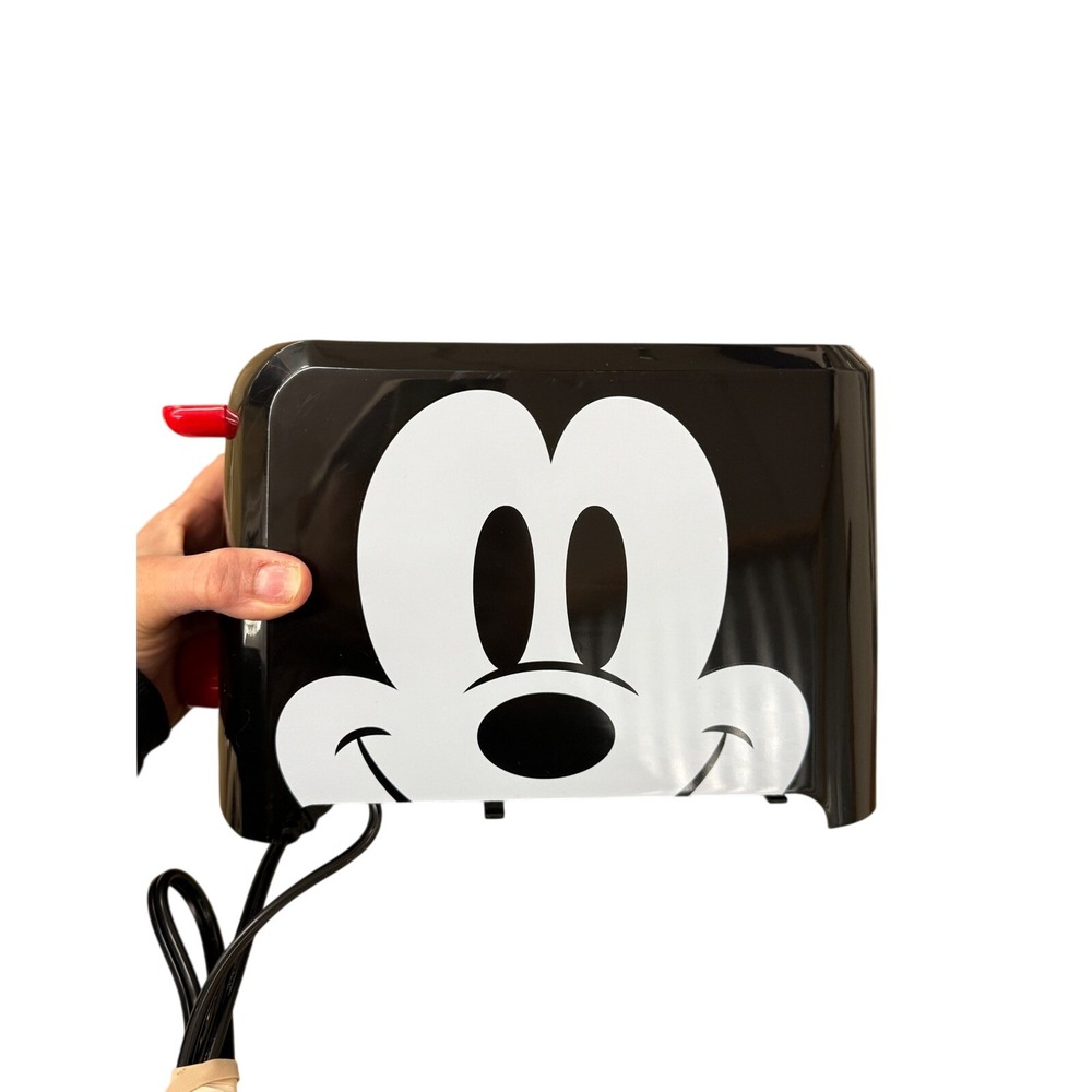 Disney Mickey Mouse 2 Slice Toaster Black‎ Red DCM-21EK New